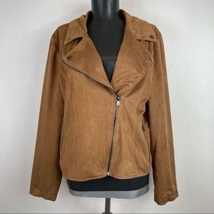 Bagatelle Faux Suede Moto Jacket Size Medium